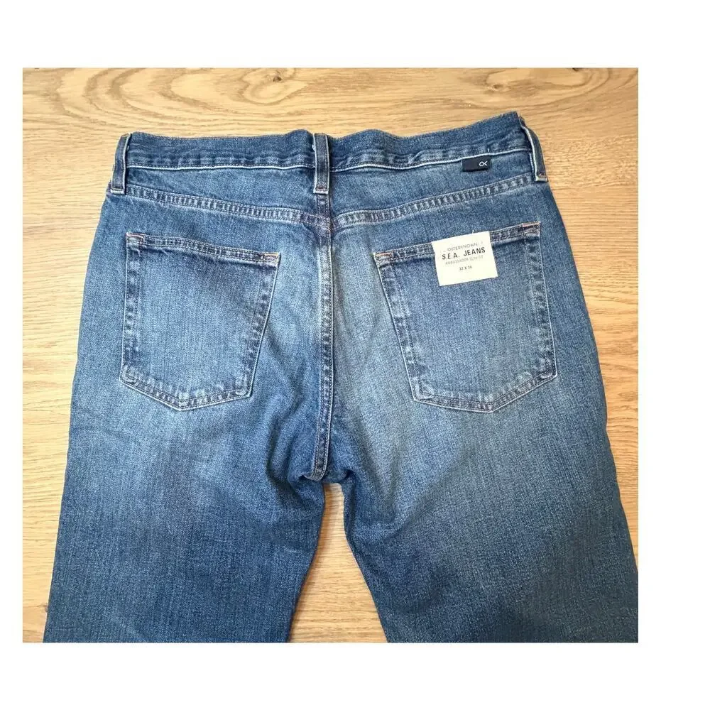 Outerknown Sea Jeans Amabassador Slim Fit 32 x 34 Medium Wash Mens NWT